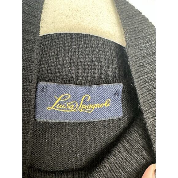 Luisa Spagnoli Animal Print 100% wool Turtleneck Tank Top size Medium - Picture 4 of 8